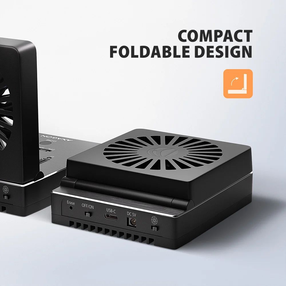 AXAGON ADSA-M2C44 USB4 docking station for 4x M.2 NVMe SSDs with disk cloning function without a PC - Image 11