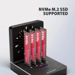 AXAGON ADSA-M2C44 USB4 docking station for 4x M.2 NVMe SSDs with disk cloning function without a PC - Image 4