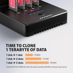 AXAGON ADSA-M2C44 USB4 docking station for 4x M.2 NVMe SSDs with disk cloning function without a PC - Image 6