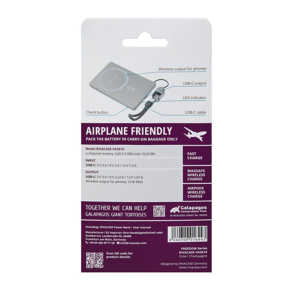 RivaCase Rivapower VA2616 5000mAh PowerBank Grey - Image 16