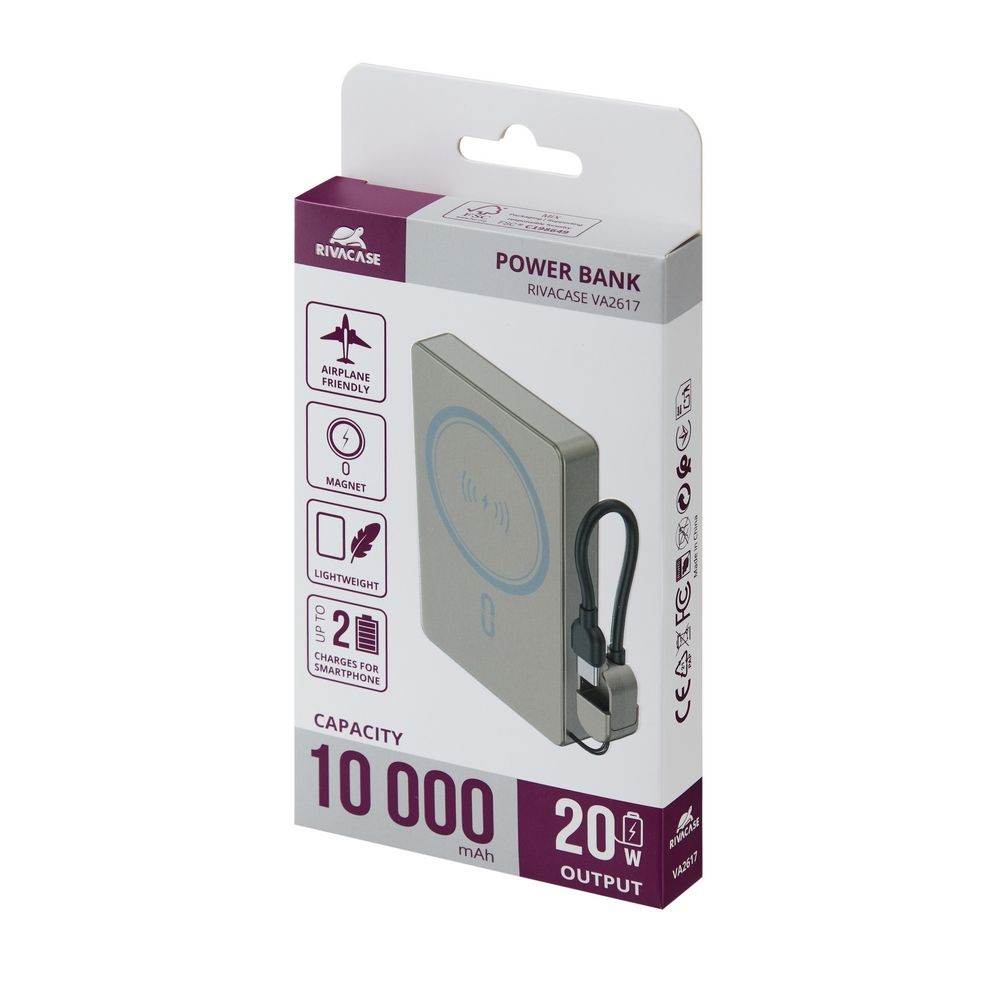 RivaCase Rivapower VA2617 10000mAh PowerBank Grey - Image 18