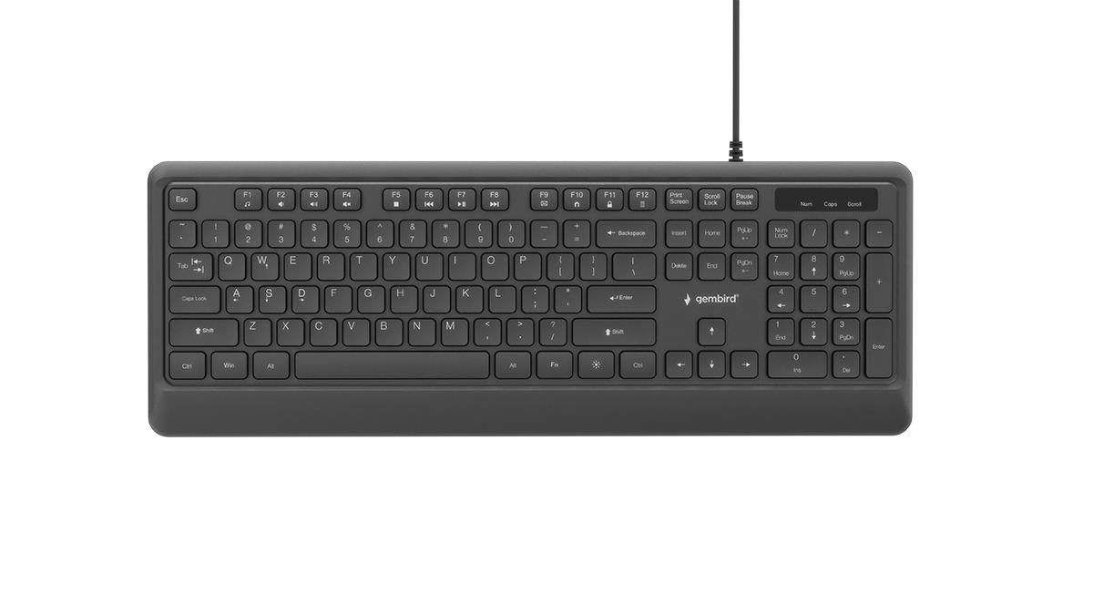 Gembird KB-UML-04 Slim Wired Backlight Keyboard Black US