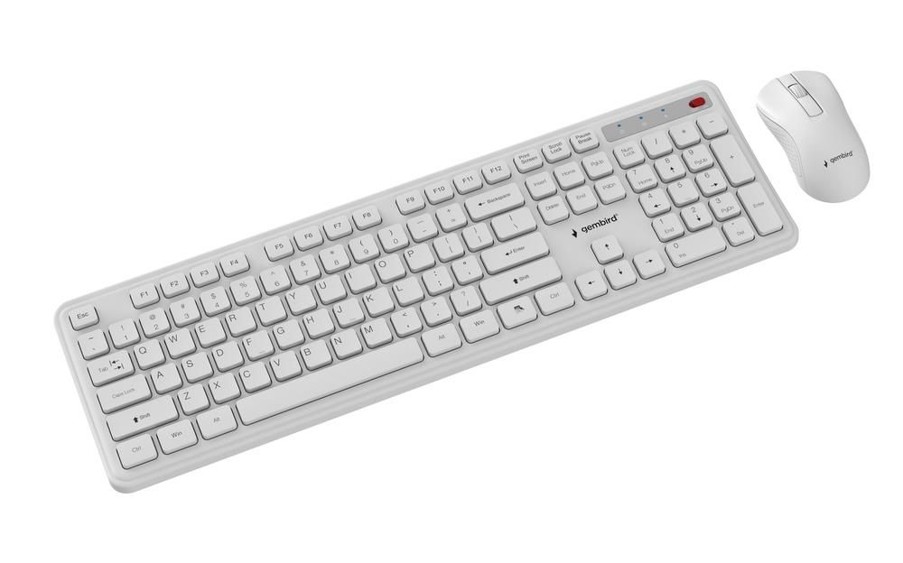Gembird KBS-WPS-01 Slim Pro Business Wireless Keyboard Combo White US - Image 2