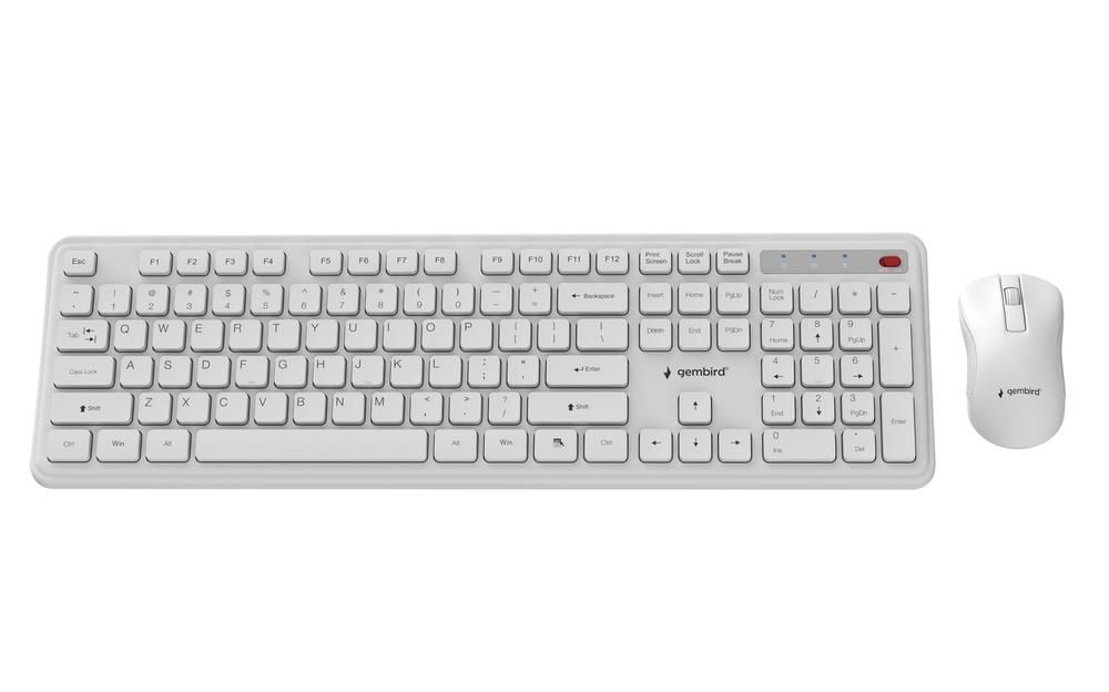 Gembird KBS-WPS-01 Slim Pro Business Wireless Keyboard Combo White US - Image 3