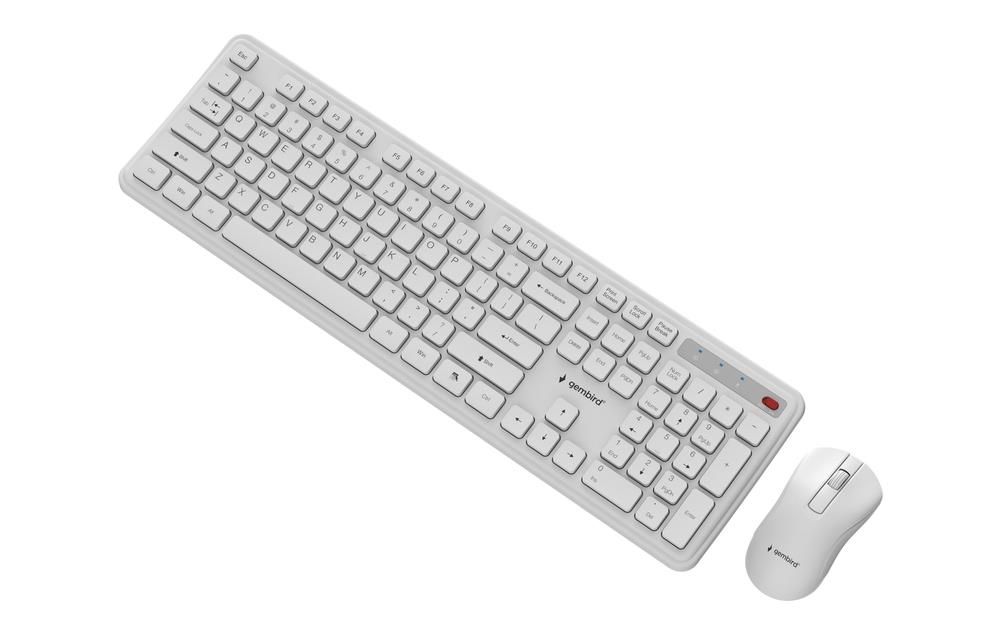 Gembird KBS-WPS-01 Slim Pro Business Wireless Keyboard Combo White US - Image 4