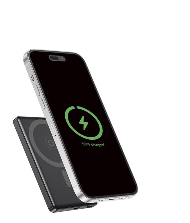 Gembird PB05-WPC15M-LCD-01 5000mAh Wireless PowerBank Black
