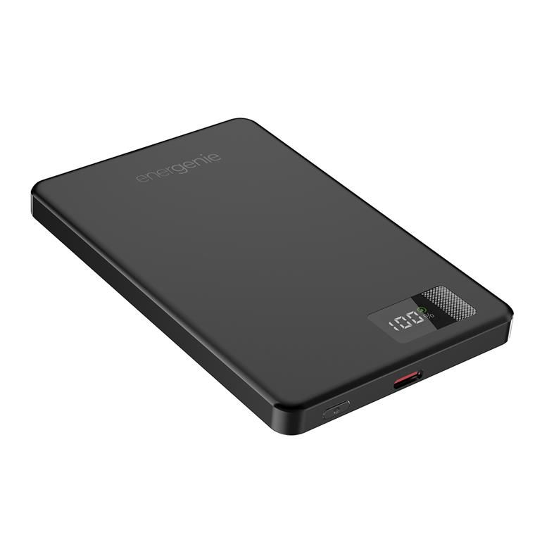 Gembird PB05-WPC15M-LCD-01 5000mAh Wireless PowerBank Black - Image 4