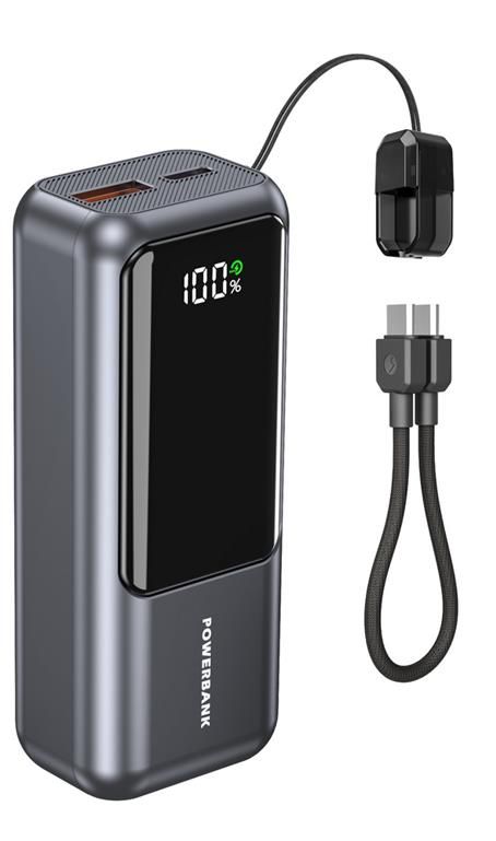 Gembird PB10-PD20-LCD-02 10000mAh PowerBank Space Grey - Image 3