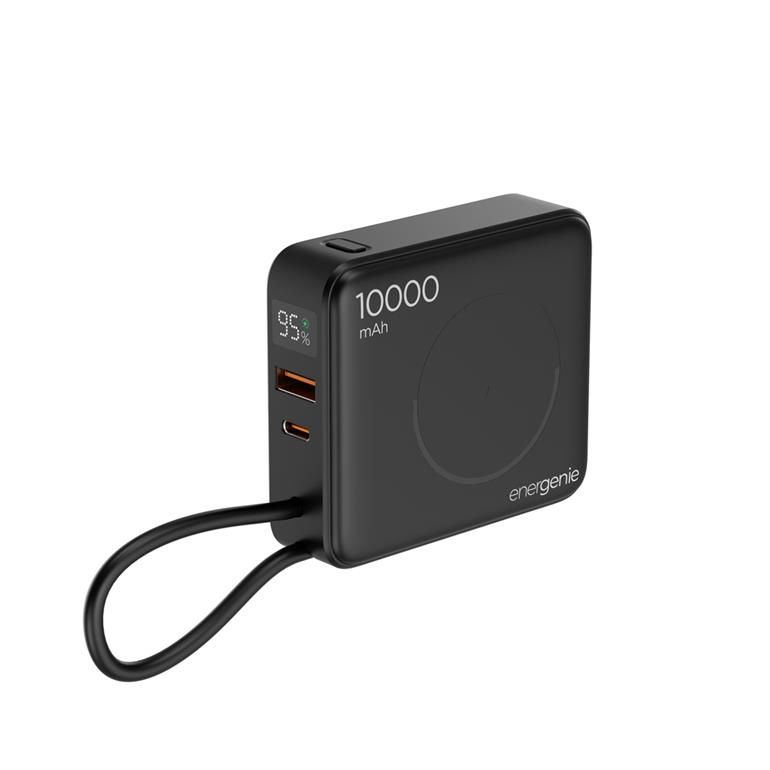 Gembird PB10-WPC15-LCD-01 10000mAh Wireless PowerBank Black