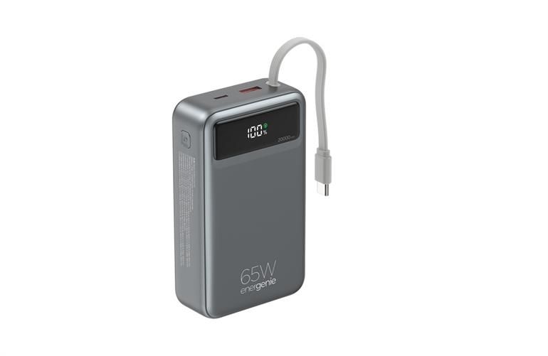 Gembird PB20-PD65-LCD-01 20000mAh PowerBank Black