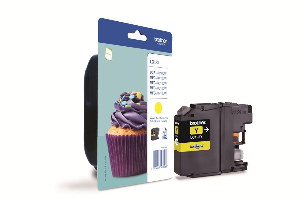 Brother LC-123Y Yellow tintapatron - Image 1
