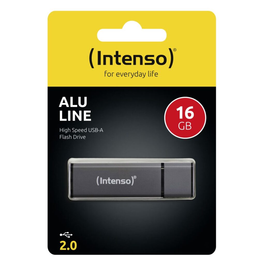 Intenso 16GB Alu-Line USB2.0 Antracite - Image 2