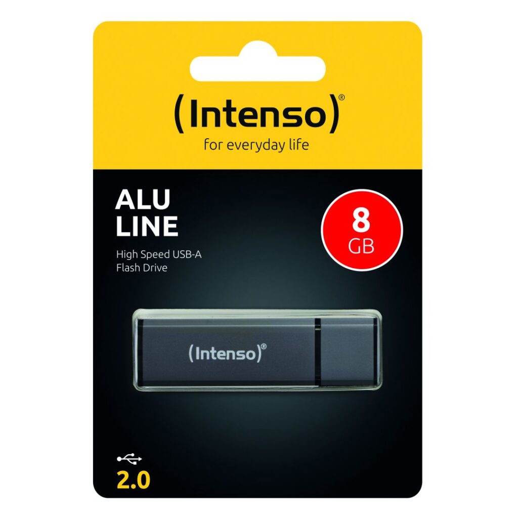 Intenso 8GB Alu-Line USB2.0 Antracite - Image 2