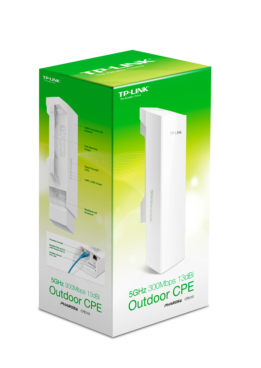 tp-link-tl-cpe510-5ghz-300mbps-13dbi-outdoor-cpe_1.jpg TP-Link TL-CPE510 5GHz 300Mbps 13dBi Outdoor CPE Access Point White - Image 1