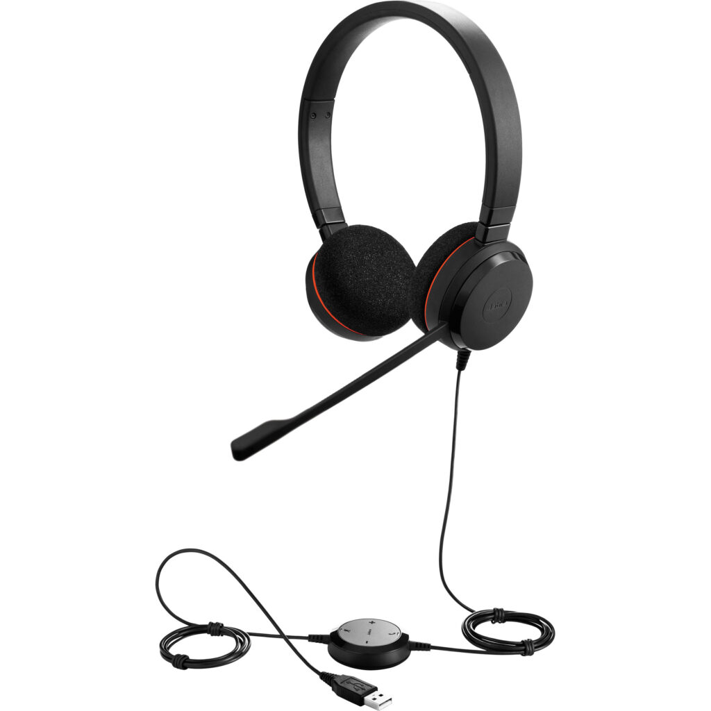Jabra Evolve 20 MS Duo USB Black - Image 1