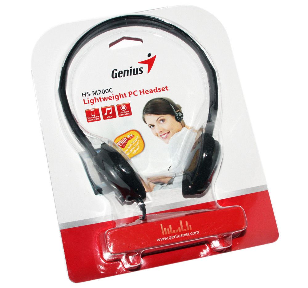 Genius HS-M200C Headset Black - Image 1