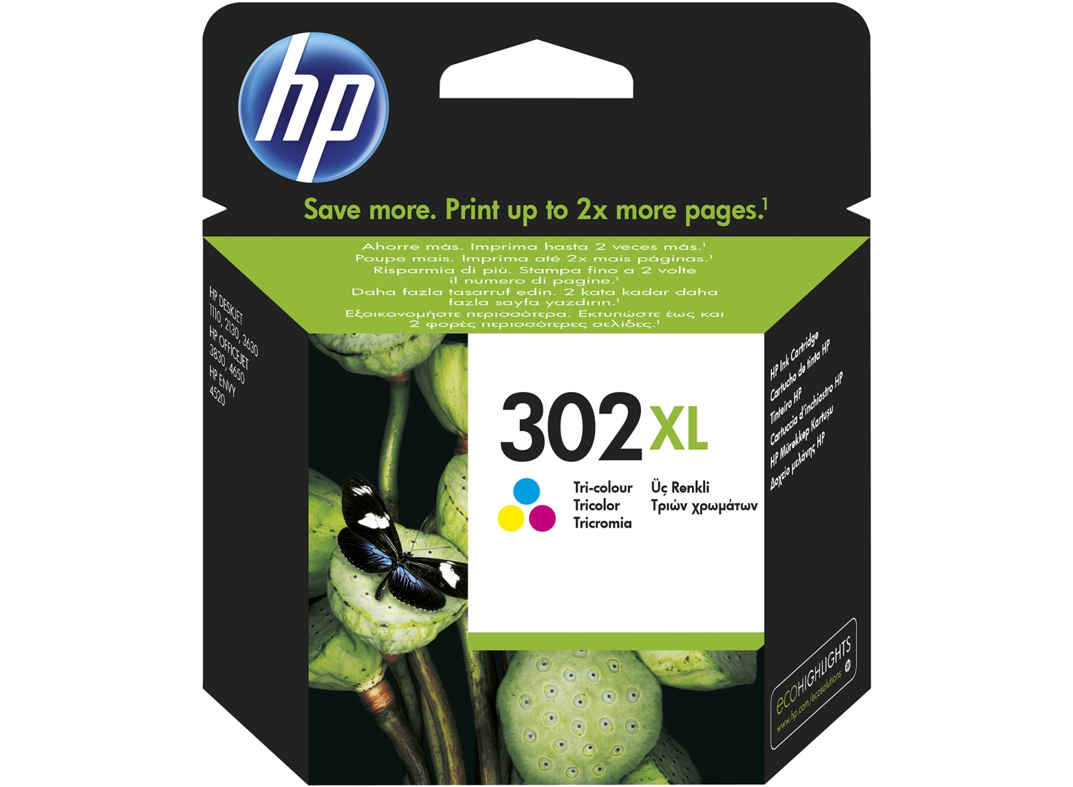 hp-f6u67ae-302xl-color-tintapatron_1.jpg HP F6U67AE (302XL) Colorpack tintapatron - Image 1