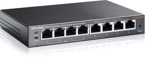 TP-Link TL-SG108PE 8-Port Gigabit Easy Smart Switch with 4-Port PoE - Image 1