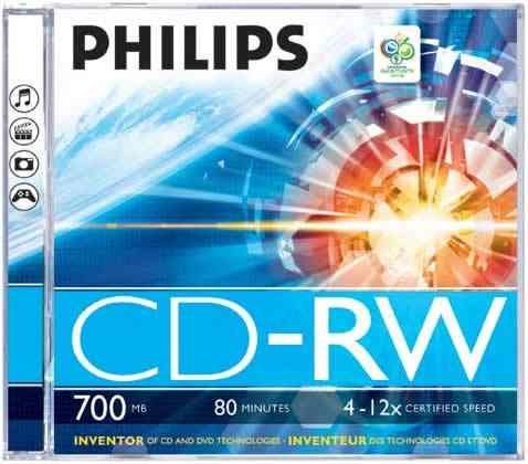Philips CD-RW 80 12x vastag tok 1db/cs (1-es címke) - Image 1