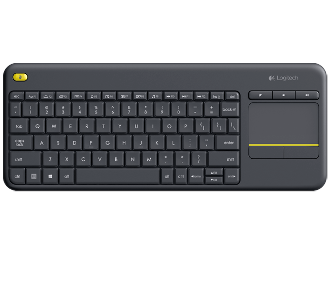 Logitech K400 Plus Wireless Touch Keyboard Black US - Image 1
