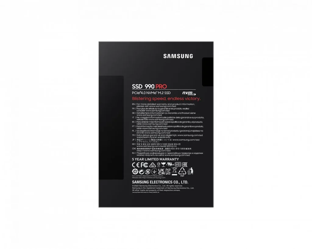 SAMSUNG SSD Belső, 1TB, 990 PRO, PCIe 4.0, NVMe 2.0, 600 TBW - Image 14