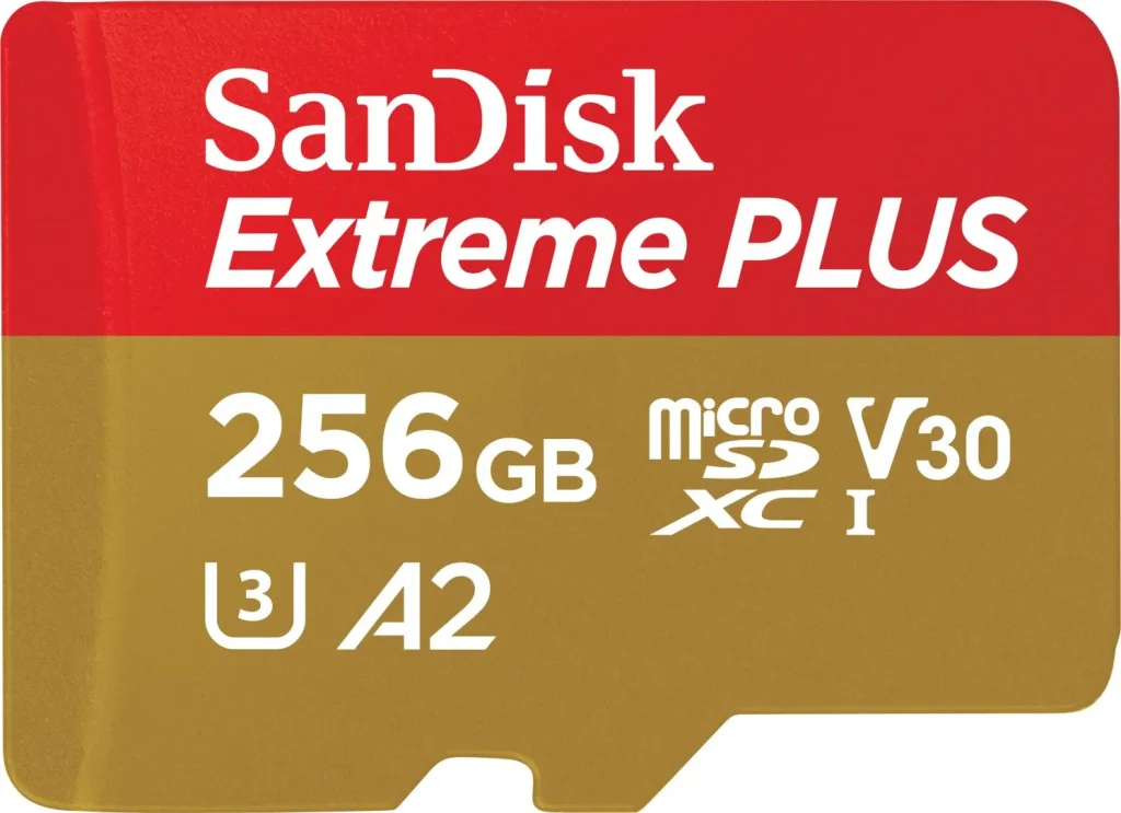 Sandisk 256GB microSDXC Extreme Plus Class 10 U3 A2 C10 V30 + adapterrel - Image 2