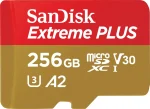 Sandisk 256GB microSDXC Extreme Plus Class 10 U3 A2 C10 V30 + adapterrel - Image 2