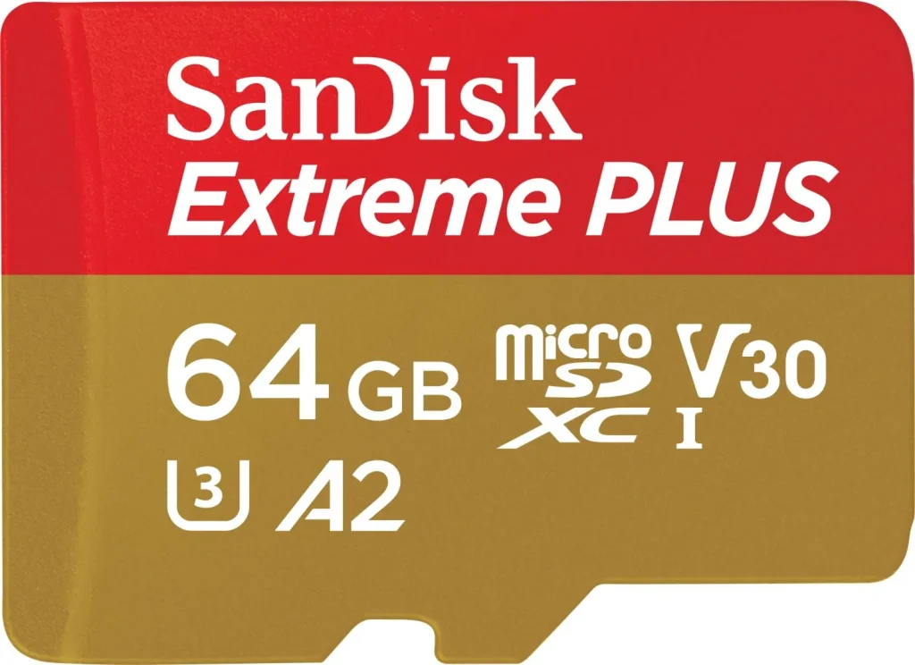 Sandisk 64GB microSDXC Extreme Plus Class 10 U3 A2 C10 V30 + adapterrel - Image 2
