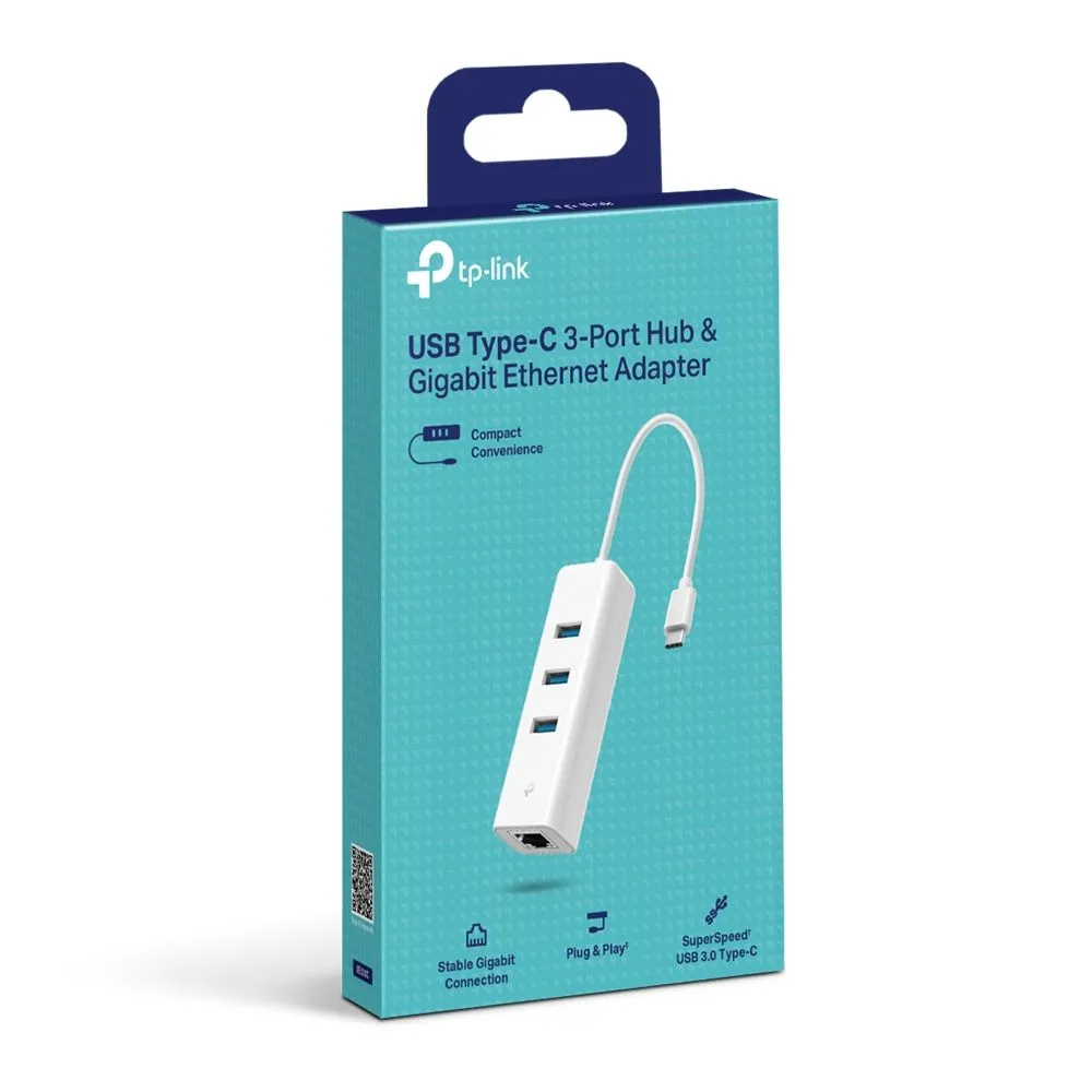 TP-Link UE330C USB Type-C 3-Port Hub & Gigabit Ethernet Adapter - Image 3