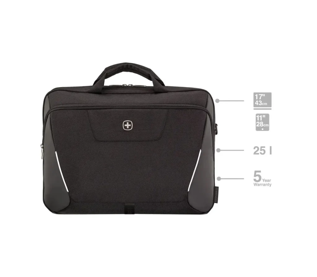 Wenger XE Brief 17 Laptop Briefcase with Tablet Pocket 17" Black - Image 6