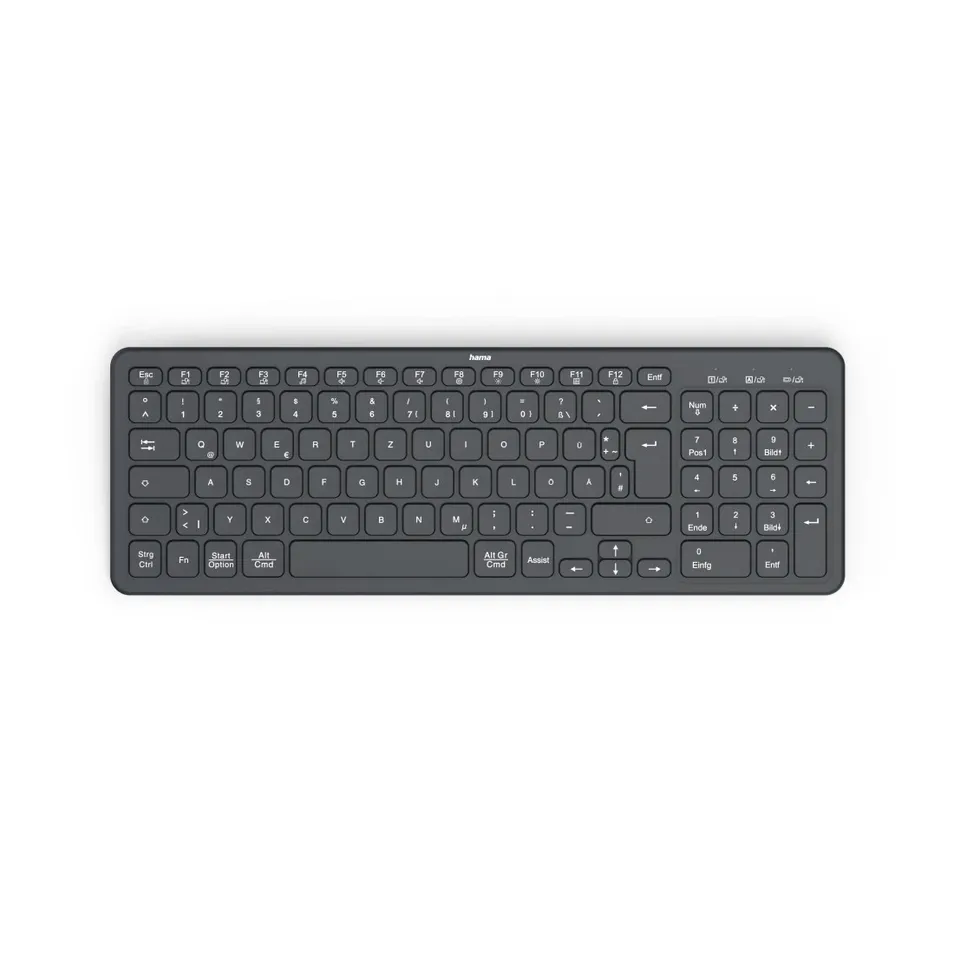 Hama WK-300 vezeték nélküli billentyűzet, fekete (173057)