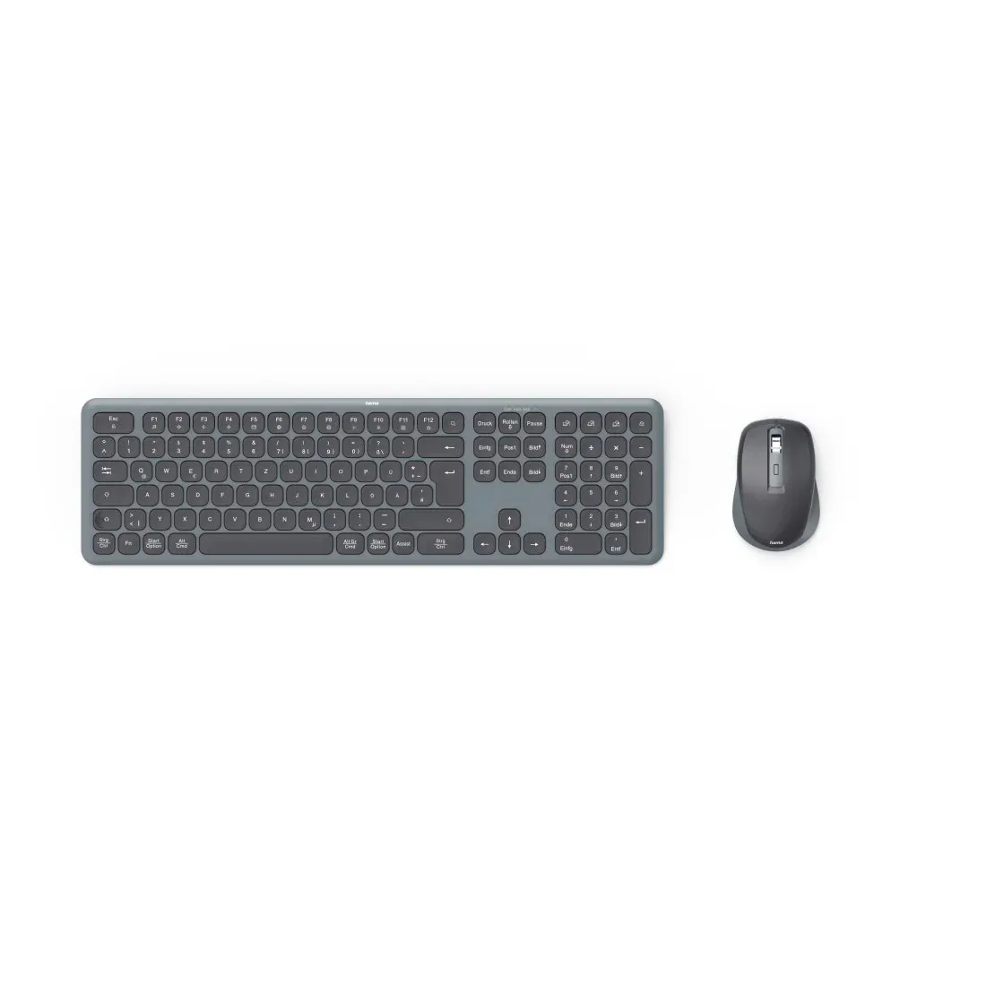 Hama WKM-550 vezeték nélküli billentyűzet + egér (Bluetooth, 2,4 GHz), fekete (173065)