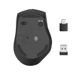 Hama MW-600 vezeték nélküli egér (2,4 GHz, USB + Type-C, 2 vevő), fekete (182616) - Image 2