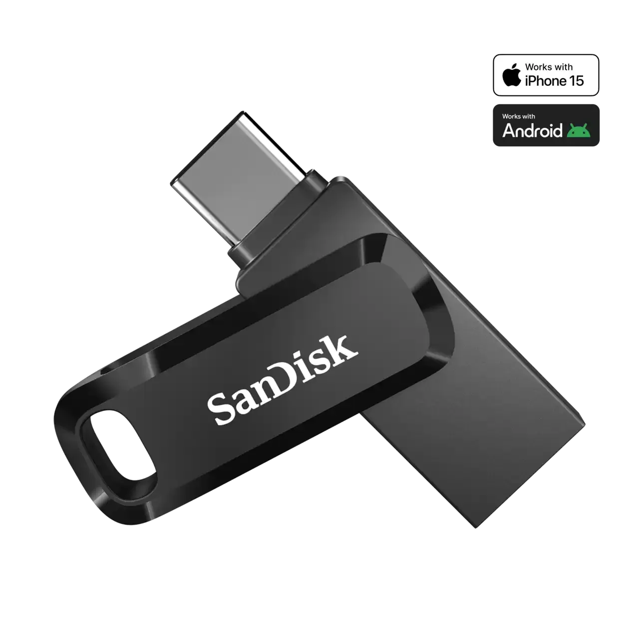 SanDisk Dual Drive pendrive, 128GB, fekete (SDDDC3-128G-G46)