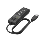 Hama USB 2.0 HUB 1:4 kapcsolóval, bus powered, fekete (200118) - Image 2