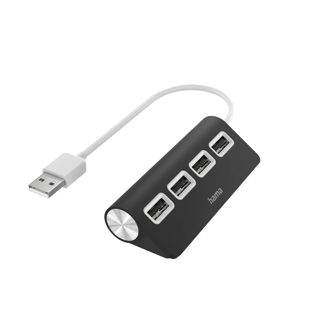 Hama USB 2.0 HUB 4 porttal, fekete (200119)