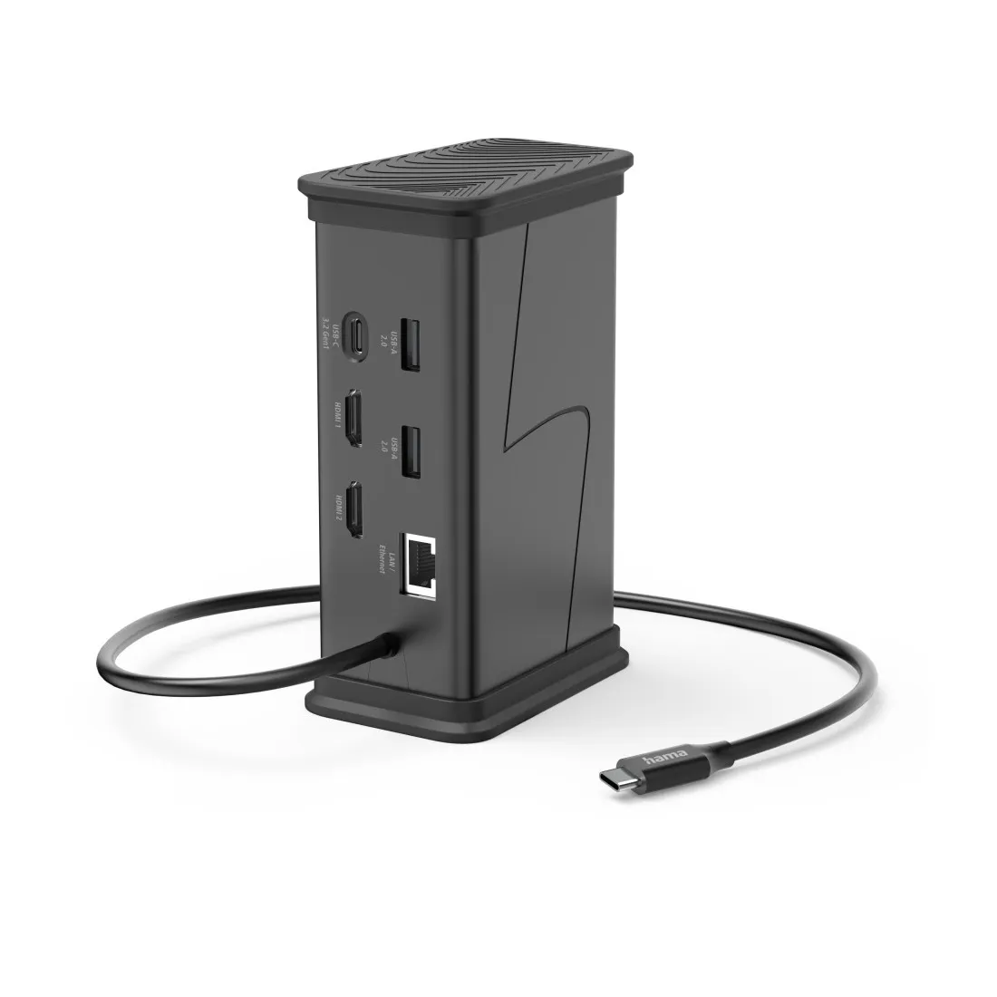 Hama USB-C 3.1 9 az 1-ben dokkolóállomás (HDMI, LAN, USB-A, USB-C, PD, JACK) (200150)