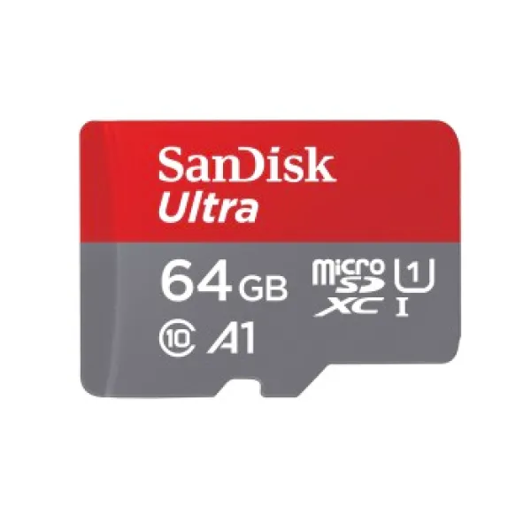 SanDisk Ultra microSD memóriakártya, 64GB, 140 MB/s (SDSQUAB-064G-GN6MA)