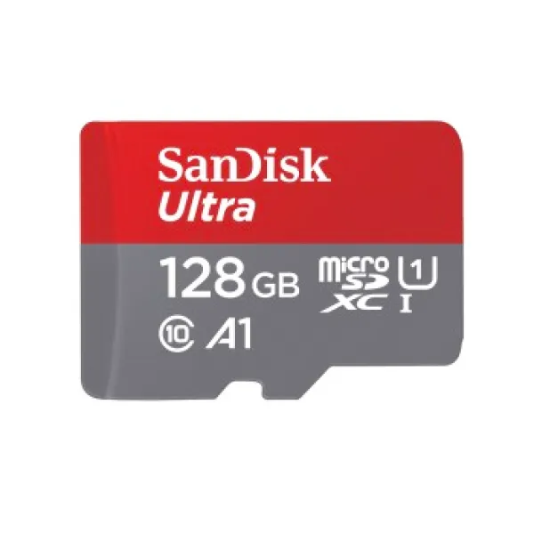SanDisk Ultra microSD memóriakártya, 128GB, 140 MB/s (SDSQUAB-128G-GN6MA)