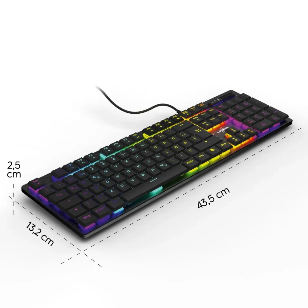 uRage Exodus 910 Low Profile vezetékes gamer billentyűzet, mechanikus, red switch (217834) - Image 2