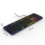 uRage Exodus 910 Low Profile vezetékes gamer billentyűzet, mechanikus, red switch (217834) - Image 2