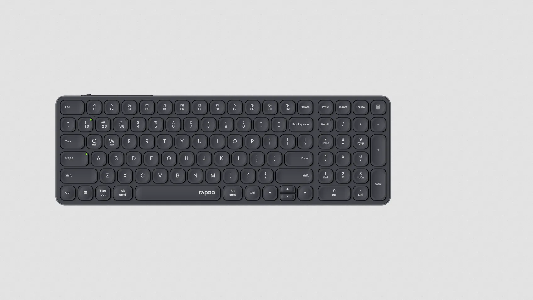 RAPOO E9710M vezeték nélküli billentyűzet (Bluetooth, 2,4 GHz) (228071)