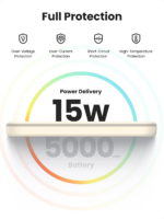 UGREEN 5000mAh Magnetic Wireless Power Bank Beige PB560 - Image 2