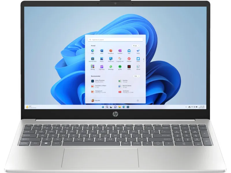 HP Laptop 15-fc0056nh, 15.6"" FHD AG IPS 300Nits, AMD Ryzen 5 7520U QC, 16GB, 512GB PCIe SSD, Radeon Graphics, Natural Silver, WIN11, numerikus háttérvilágításos billentyűzet, ujjlenyomat olvasó, 3 év