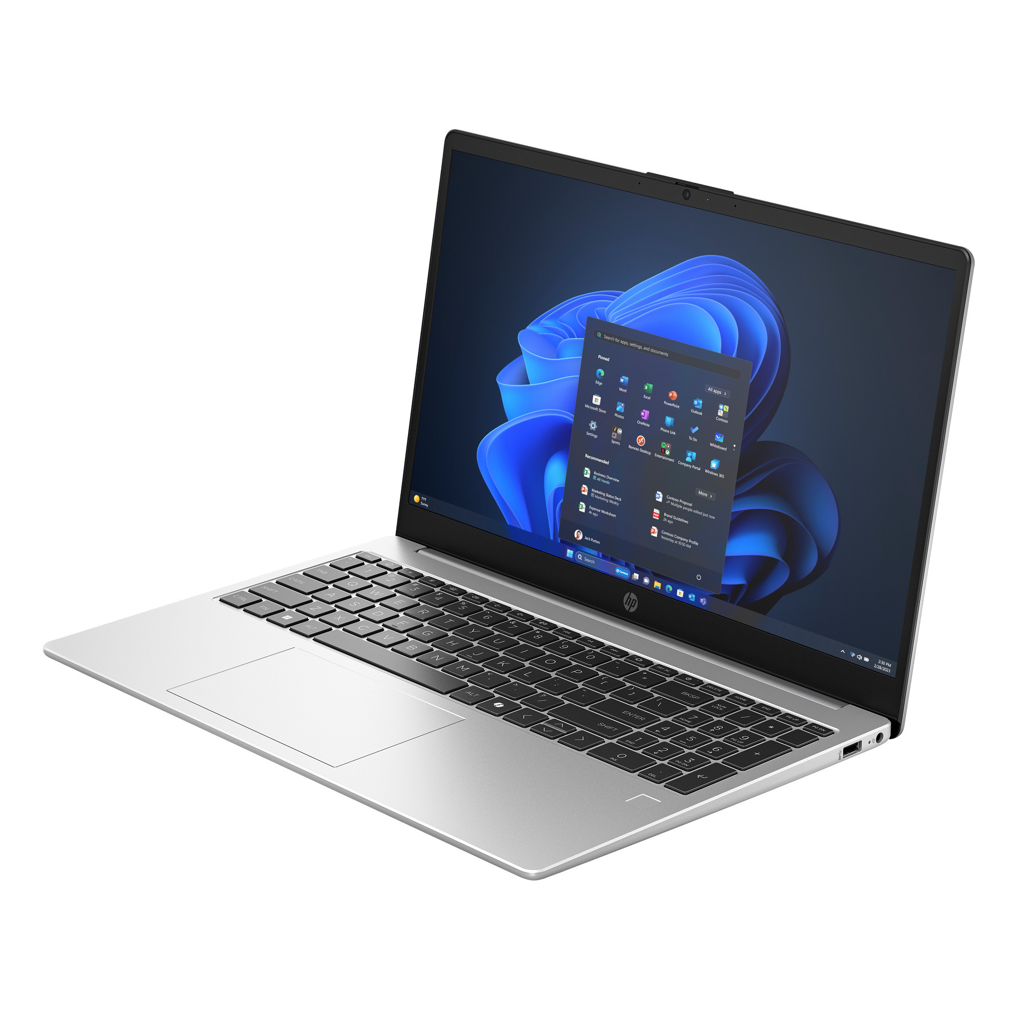 B9YP2ET - b9yp2et-1 HP250RG10, 15.6" FHD AG UWVA 300Nits, Intel Core 5 120U 10C, 16GB, 512GB PCIe SSD, IntelR Graphics, Silver Aluminium, WIN11, háttérvilágításos billentyűzet,ujjlenyomat olvasó, 3 év gar - Image 1