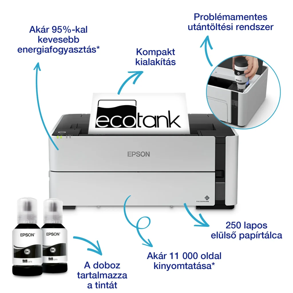 Epson EcoTank M1170 mono tintasugaras egyfunkciós nyomtató - Image 12