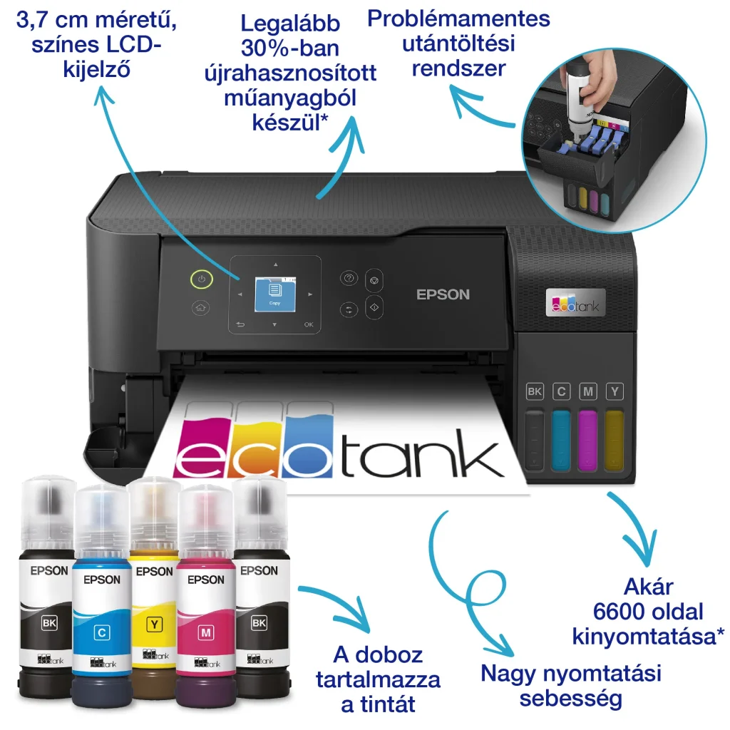 Epson EcoTank L3560 színes tintasugaras multifunkciós nyomtató - Image 5