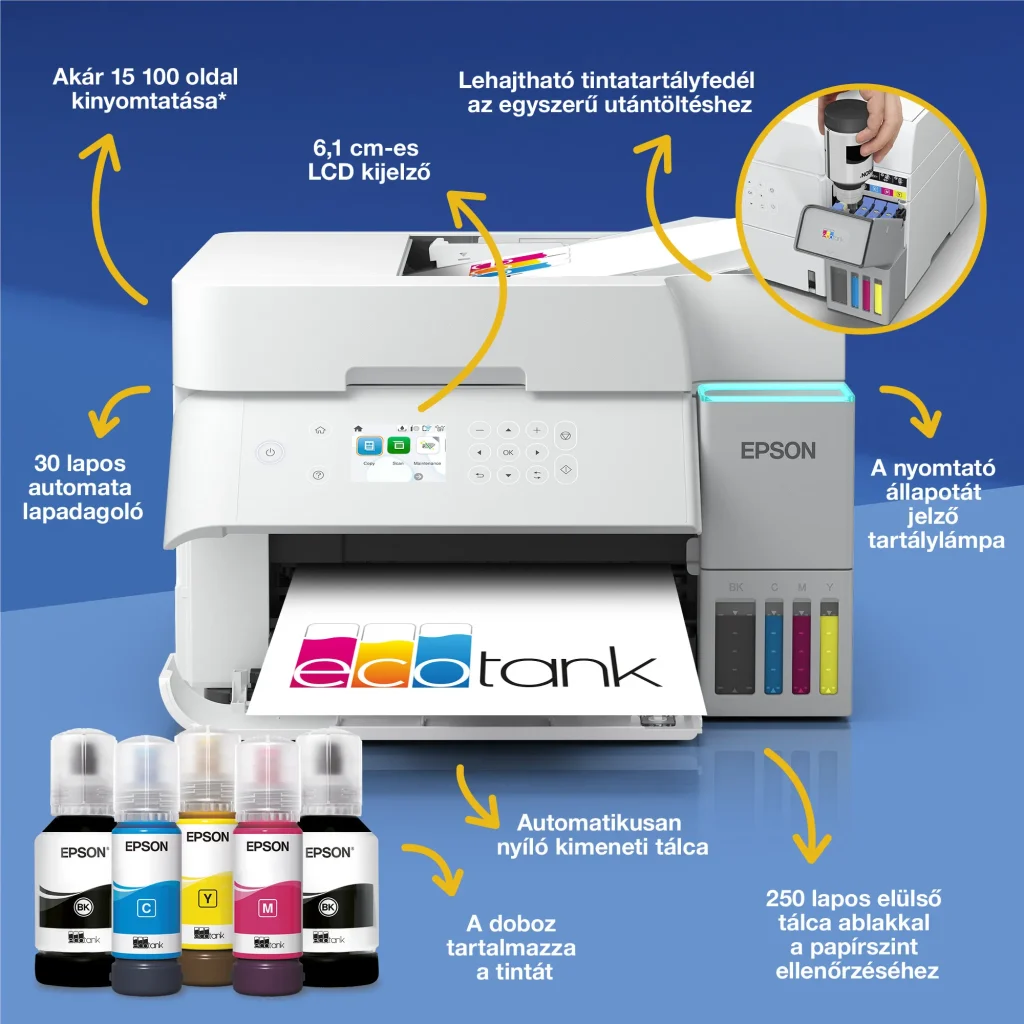 Epson EcoTank L6376 színes tintasugaras multifunkciós nyomtató - Image 5