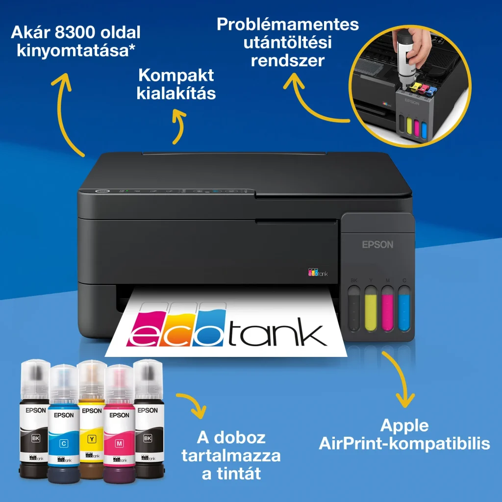 Epson EcoTank L3350W színes tintasugaras multifunkciós nyomtató - Image 2