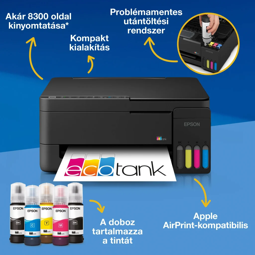 Epson EcoTank L3352W színes tintasugaras multifunkciós nyomtató - Image 2